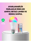 Mey İthalat® Kumanda Destekli Çok Renkli Akıllı LED Ampul