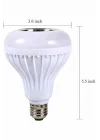 Mey İthalat® Kumandalı RGB Led Işık Bluetooth Hoparlör Ses Lambası Renkli Ampul