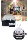 Mey İthalat® Küre Disko Topu Müzik Çalar Renkli Lazer Işıklı Bluetooth Disko Parti Işığı Kumandalı