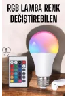 Mey İthalat® Led Ampul Enerji Dostu RGB Işıklı 100W Led Işık