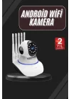 Mey İthalat® LED Aydınlatmalı 5 Antenli Motorlu 1080P Wifi Kamera Sensörlü
