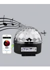 Mey İthalat® LED Disko Küresi Bluetooth Hoparlörlü Ritimle Senkronize Döner Işıklı