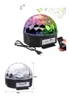Mey İthalat® Led Işık Disko Topu Bluetooth Hoparlörlü USB Müzik Çalar Kumandalı