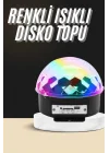 Mey İthalat® Led Işık Disko Topu Bluetooth Hoparlörlü USB Müzik Çalar Kumandalı