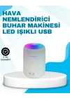 Mey İthalat® LED Işıklı Sessiz Masaüstü Nemlendirici – 3 Buhar Modu