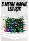 Mey İthalat® Ledli Fişli Led Dekor Lambası 5M RGB Yılbaşı Ağacı Işığı