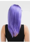 Mey İthalat® Lila Renk Uzun Düz Parti Peruğu