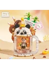 Mey İthalat® LZ-4206  PANDA AYI DONDURMA KUPASI 297 PARÇA BLOCK OYUNCAK