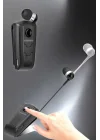 Mey İthalat® Makaralı Bluetooth Kulaklık Çağrı Cevaplama Kablolu Uzun Pil Ömrü