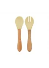 Mey İthalat®   Mama Kaşığı ve Çatal Seti Mellow Yellow