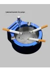 Mey İthalat® Masa Üstü Çakmaklı Küllük Paslanmaz Metal Gövde