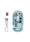 Mey İthalat® Mavi Kablosuz Mouse Bluetooth ve USB Çift Mod Bağlantılı