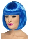 Mey İthalat® Mavi Renk Parti Peruğu Kısa Küt Saç
