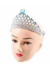 Mey İthalat® Mavi Kalpli Gümüş Renk Kraliçe Tacı PrensesTacı
