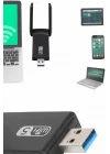 Mey İthalat® Mbps Wifi Alıcı Kablosuz Wifi Adaptörü Çift Band Çift Antenli