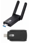 Mey İthalat® Mbps Wifi Alıcı Kablosuz Wifi Adaptörü Çift Band Çift Antenli