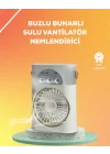 Mey İthalat® Mini Klima Fan | USBli, 7 Renk Gece Işığı, 3ü 1 Arada Fonksiyon