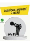 Mey İthalat® Mini Masaj Tabancası 4 Başlık 6 Hız Ayarlı