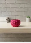 Mey İthalat® Mini Mor Dekoratif Saksı 5 cm Modern Masaüstü Bitki Saksısı