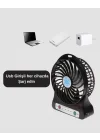 Mey İthalat® Mini USB Fan – Şarj Edilebilir, Işıklı, 3 Kademe, Taşınabilir Masaüstü Vantilatör