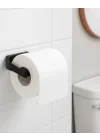 Mey İthalat® Modern Siyah Tuvalet Kağıtlığı Duvar Tipi Minimal Tasarım Peçetelik