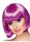Mey İthalat® Mor Renk Parti Peruğu Küt Saç