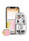 Mey İthalat® Mouse Fare Kablosuz Mouse Fare Şarjlı Bluetooth Sessiz 5 Tuşlu Şeffaf