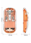 Mey İthalat® Mouse Fare Kablosuz Mouse Fare Şarjlı Bluetooth Sessiz 5 Tuşlu Şeffaf