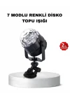 Mey İthalat® Müzik Ritmine Duyarlı Renkli Disko Topu – 7 Modlu Işıklı Parti Lambası