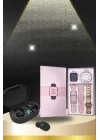Mey İthalat® Nabız Ölçer Hediye Bileklikli Akıllı Saat ve Dijital Göstergeli Bluetooth Kulaklık Çoklu Şarj Girişi