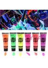 Mey İthalat® Neonlu Glow Parti Yüz Boyası 6 Renk 6 Adet