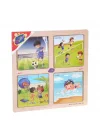 Mey İthalat® ONY-343/344/345/346 Ahşap Eğitici 4lü Puzzle -Onyıl