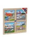 Mey İthalat® ONY-343/344/345/346 Ahşap Eğitici 4lü Puzzle -Onyıl