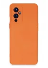 Mey İthalat®  One Plus 9 Kılıf Nano içi Kadife Silikon - Turuncu