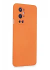 Mey İthalat®  One Plus 9 Pro Kılıf Nano içi Kadife Silikon - Turuncu