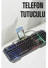 Mey İthalat®  Klavyesi Q Klavye RGB Işıklı Mouse Hediyeli