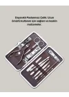 Mey İthalat® Özel Deri Çantalı 12 Parça Manikür Pedikür Bakım Seti Paslanmaz Çelik