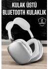 Mey İthalat® P9 Air Max Kablosuz 5.0 Mikrofonlu Bluetooth Kulaklık Beyaz Yüksek Ses Kaliteli
