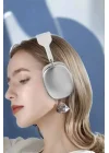 Mey İthalat® P9 Plus Kablosuz Kulak Üstü Bluetooth Kulaklık Beyaz Yüksek Ses Kaliteli