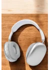 Mey İthalat® P9 Plus Kablosuz Kulak Üstü Bluetooth Kulaklık Beyaz Yüksek Ses Kaliteli