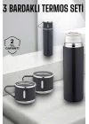 Mey İthalat® Paslanmaz Çelik 3’lü Termos Seti Vakumlu ve 8 Saat Isı Koruma