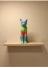 Mey İthalat® Pastel Rainbow Kedi Figürü Masa ve Raf Üstü Ev Dekorasyonu
