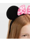 Mey İthalat® Pembe Fiyonklu Minnie Mouse Tacı Kulak