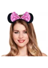 Mey İthalat® Pembe Fiyonklu Minnie Mouse Tacı Mini Kulak