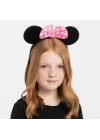 Mey İthalat® Pembe Fiyonklu Minnie Mouse Tacı Kulak