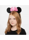 Mey İthalat® Pembe Fiyonklu Minnie Mouse Tacı Mini Kulak