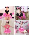 Mey İthalat® Pembe Fiyonklu Minnie Mouse Tacı Mini Kulak