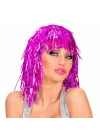 Mey İthalat® Pembe Fuşya Işıltılı Metalize Parti Peruğu