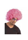 Mey İthalat® Pembe Renk Kıvırcık Afro Bonus Peruk
