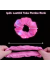 Mey İthalat® Pembe Renk Led Işıklı Lastikli Saç Tokası - 3 Modlu Festival  Parti Saç Tokası